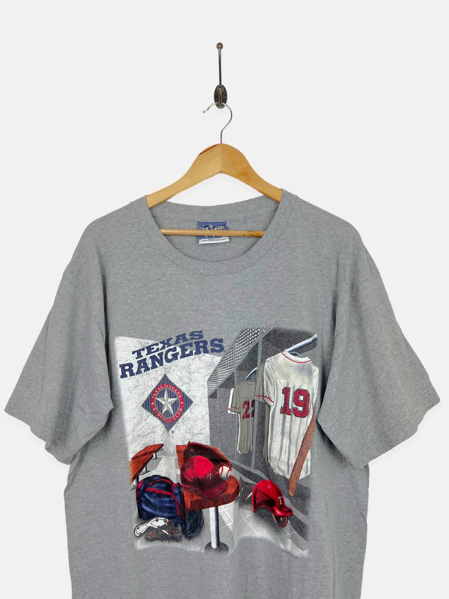 90's Texas Rangers MLB USA Made Vintage T-Shirt Size XL-2XL