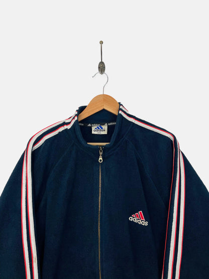 90's Adidas Embroidered Vintage Fleece Jacket Size 2-3XL