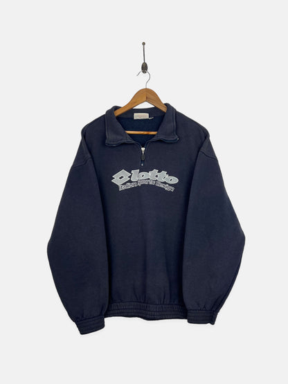 90's Lotto Embroidered Vintage Quarterzip Sweatshirt Size M-L