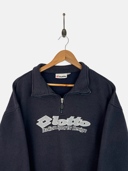 90's Lotto Embroidered Vintage Quarterzip Sweatshirt Size M-L