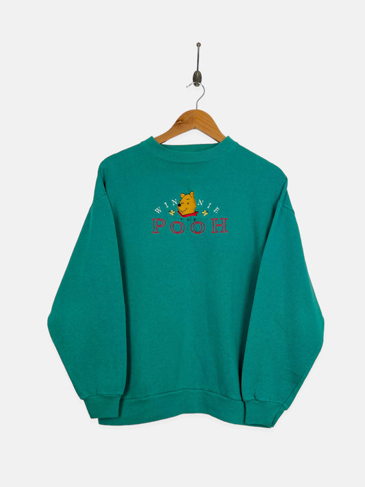 90's Disney Winnie the Pooh USA Made Embroidered Vintage Sweatshirt Size 8-10