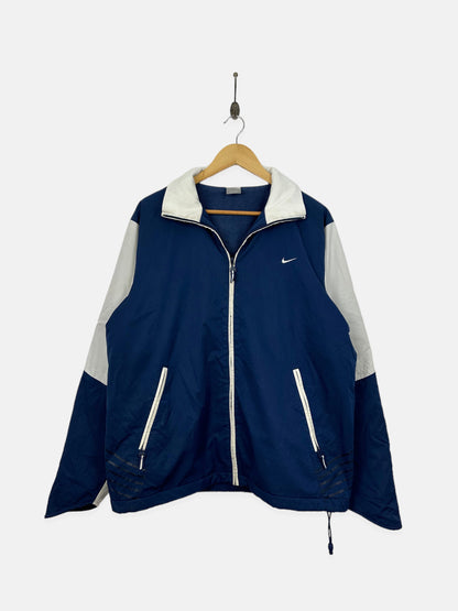 90's Nike Embroidered Vintage Fleece Lined Jacket Size M-L
