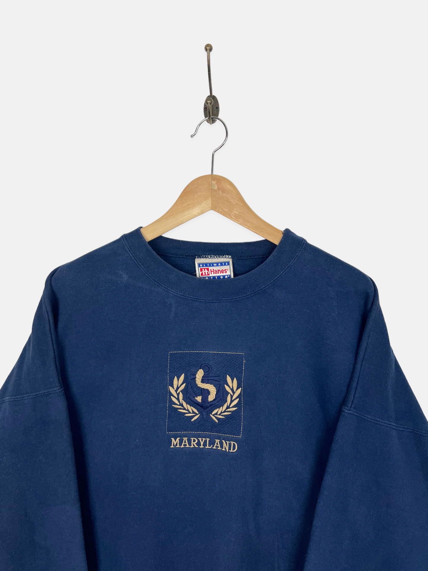 90's Maryland Embroidered Vintage Sweatshirt Size M-L