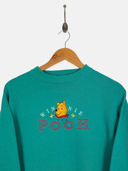 90's Disney Winnie the Pooh USA Made Embroidered Vintage Sweatshirt Size 8-10