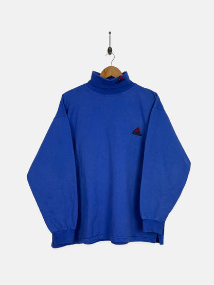 90's Adidas Embroidered Vintage Turtleneck Lightweight Sweatshirt Size L