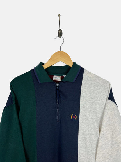 90's Bugle Boy Embroidered Vintage Quarterzip Sweatshirt Size M-L