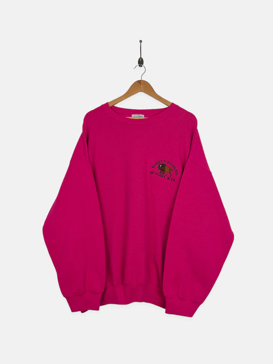 90's Bubba's Bison Inn USA Made Embroidered Vintage Sweatshirt Size 2XL