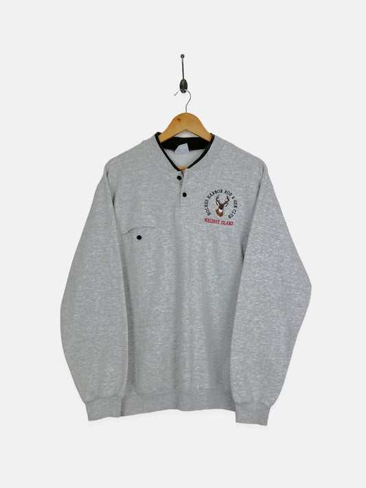 90's Holmes Harbor Rod & Gun Club USA Made Embroidered Vintage Sweatshirt Size M-L
