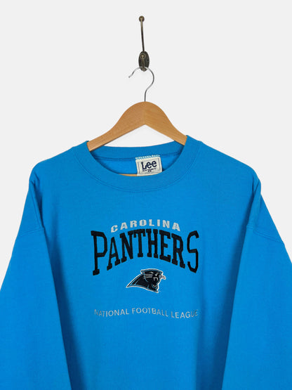 90's Carolina Panthers NFL USA Made Embroidered Vintage Sweatshirt Size L