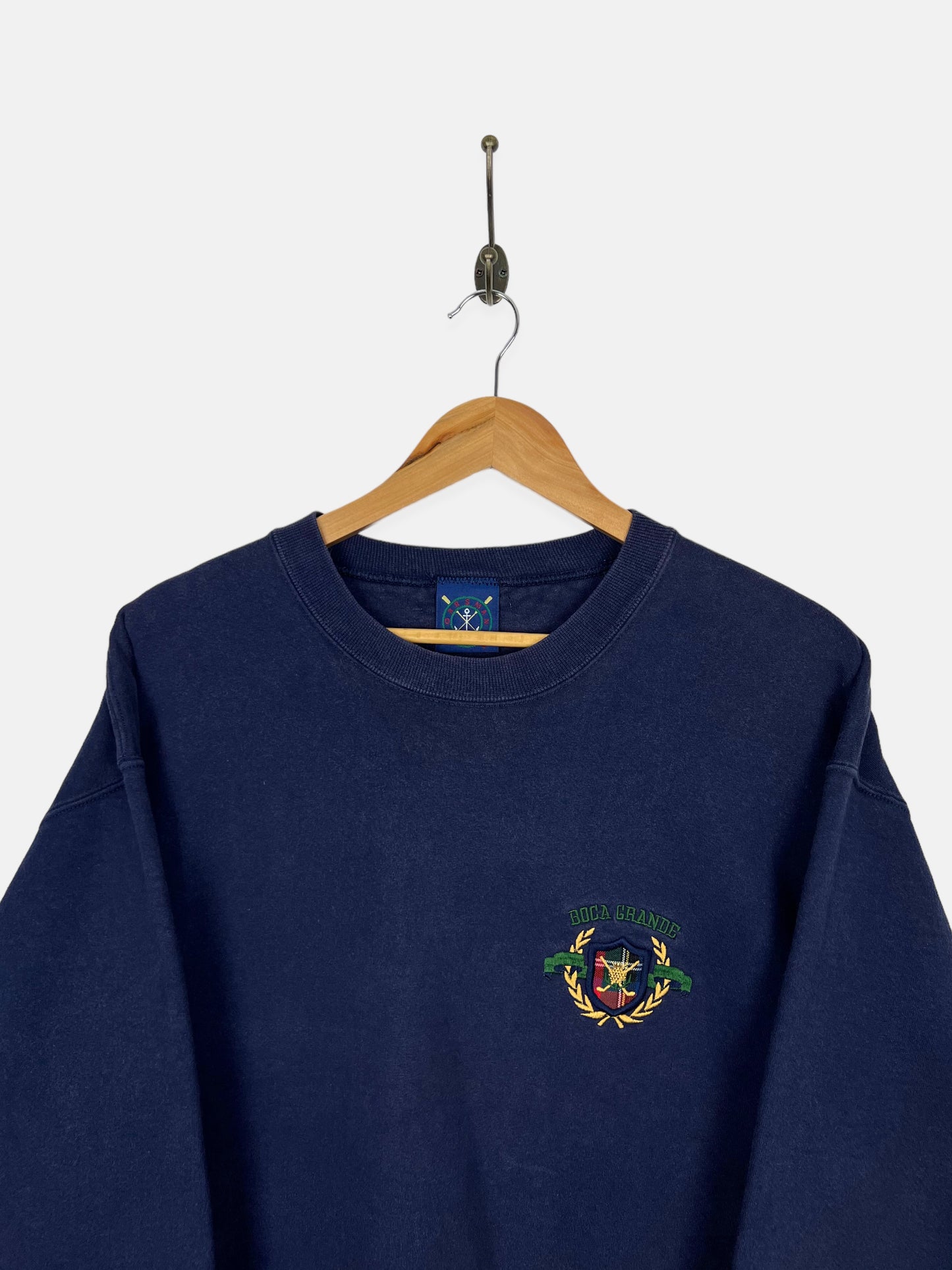90's Boca Grande USA Made Embroidered Vintage Sweatshirt Size M