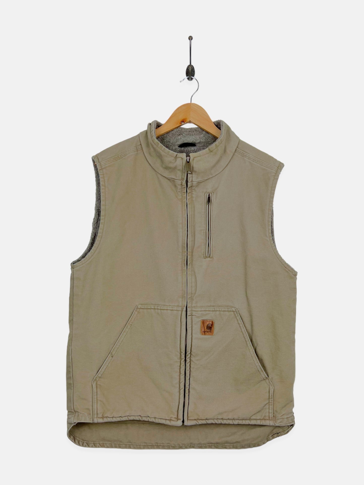 90's Carhartt Heavy Duty Sherpa Lined Vintage Vest Size M