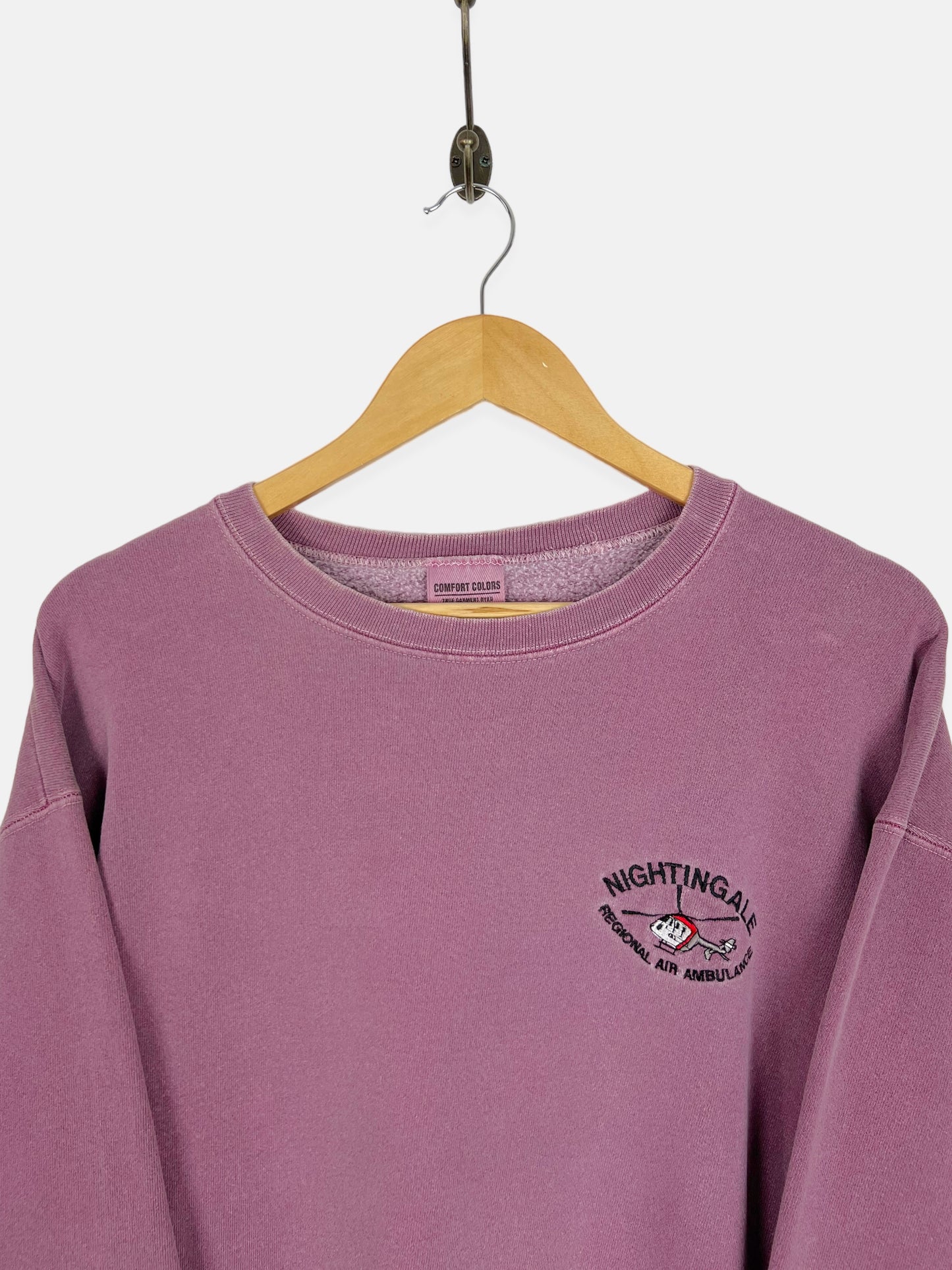 90's Nightingale Air Ambulance USA Made Embroidered Vintage Sweatshirt Size XL