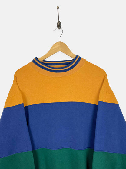 90's Colour-Block Vintage Sweatshirt Size M-L
