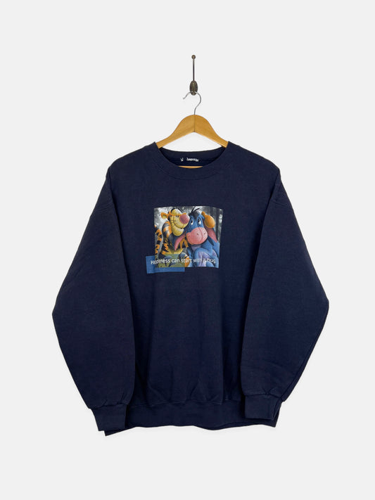 90's Disney Tigger & Eeyore Vintage Sweatshirt Size L