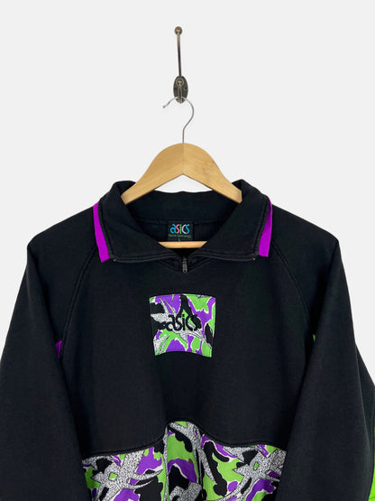 90's Asics Embroidered Vintage Quarterzip Sweatshirt Size M