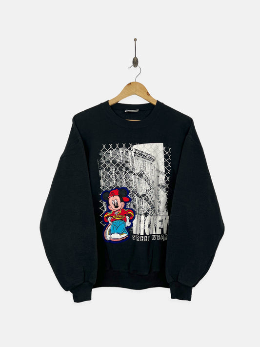 90's Disney Mickey USA Made Embroidered Vintage Sweatshirt Size M-L