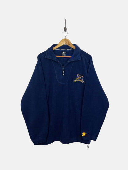 90's Michigan Starter Embroidered Vintage Quarterzip Fleece Size L