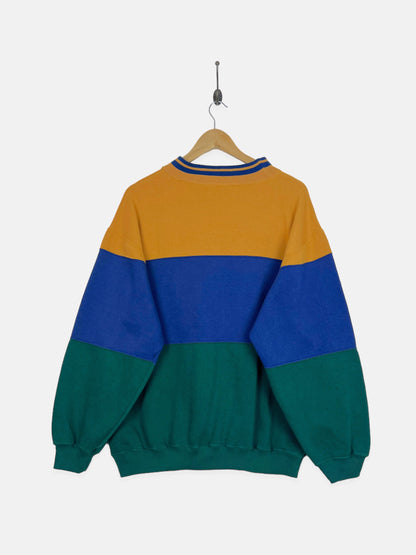 90's Colour-Block Vintage Sweatshirt Size M-L