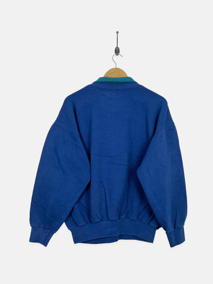 90's Whistler Canada Made Embroidered Vintage Collared Sweatshirt Size M