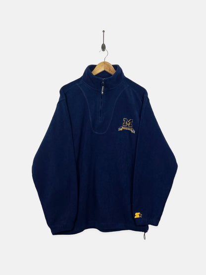 90's Michigan Starter Embroidered Vintage Quarterzip Fleece Size L