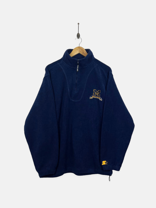 90's Michigan Starter Embroidered Vintage Quarterzip Fleece Size L