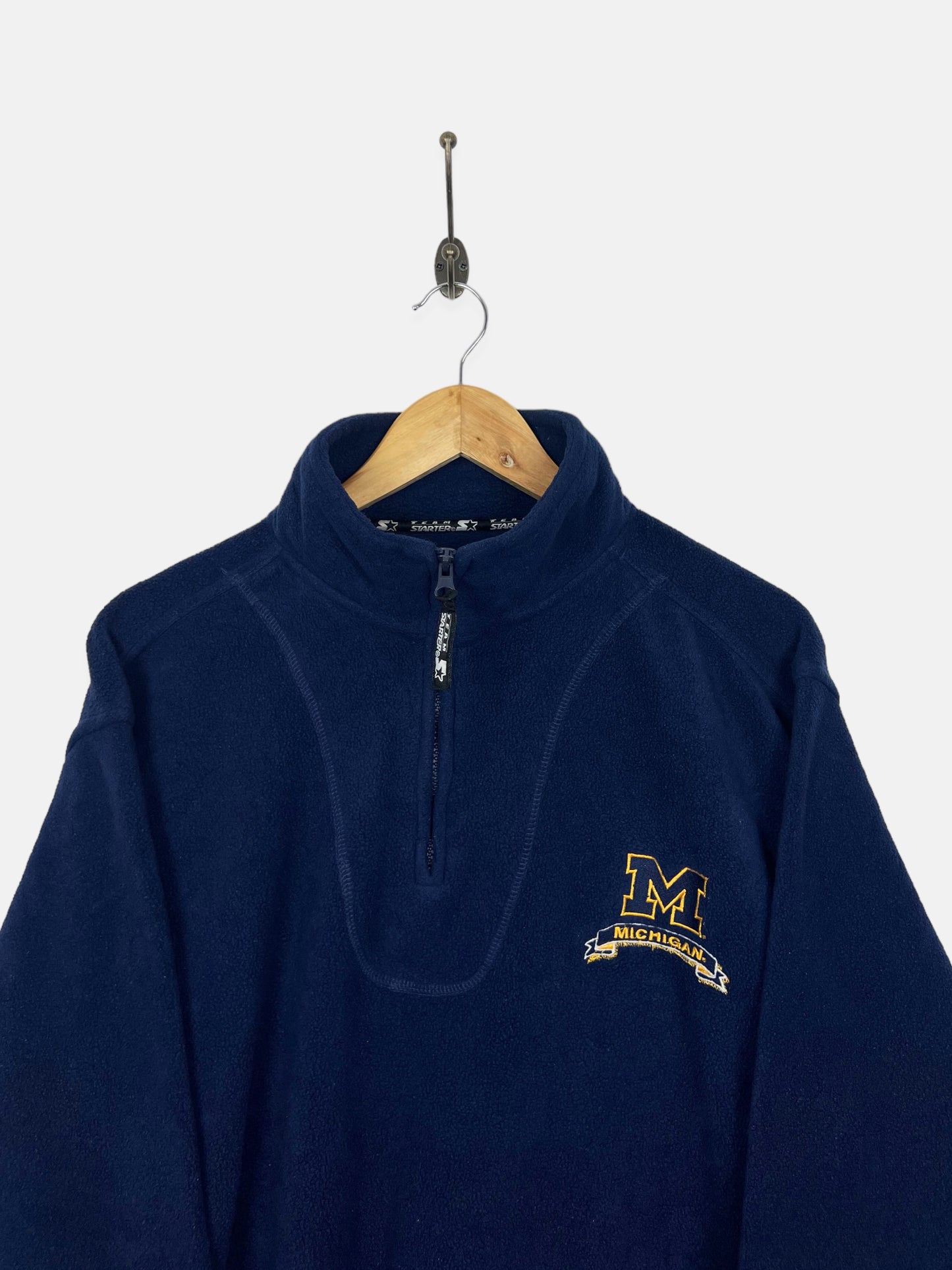 90's Michigan Starter Embroidered Vintage Quarterzip Fleece Size L