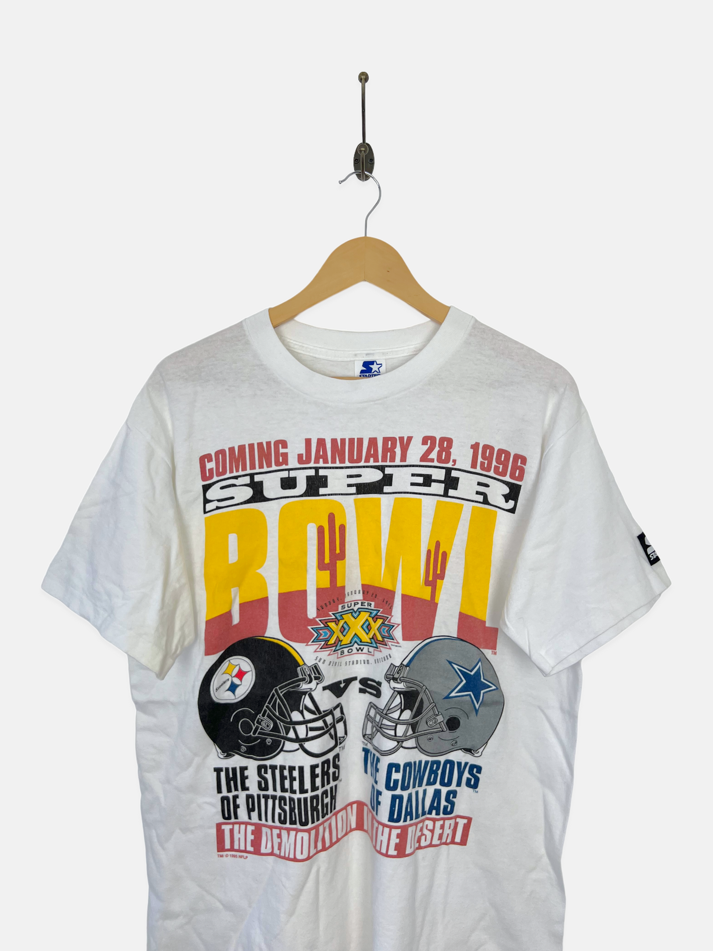 1996 Steelers vs Cowboys NFL Starter USA Made Vintage T-Shirt Size M-L