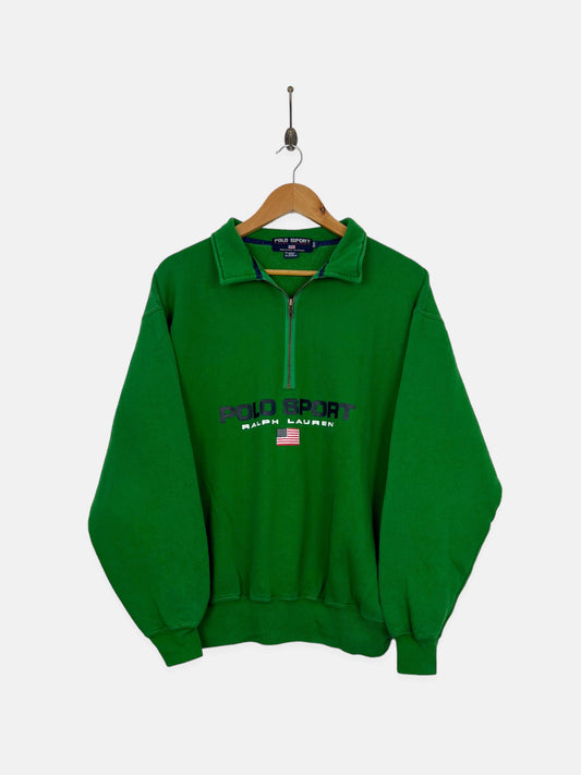 90's Polo Sport Ralph Lauren Canada Made Vintage Quarterzip Sweatshirt Size 10-12