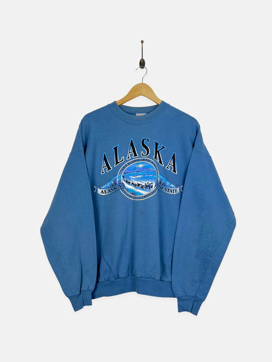 90's Alaska Sled Dog Racing Vintage Sweatshirt Size L-XL