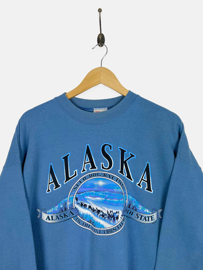 90's Alaska Sled Dog Racing Vintage Sweatshirt Size L-XL