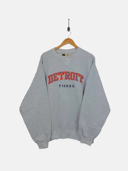 90's Detroit Tigers MLB Embroidered Vintage Sweatshirt Size 2-3XL