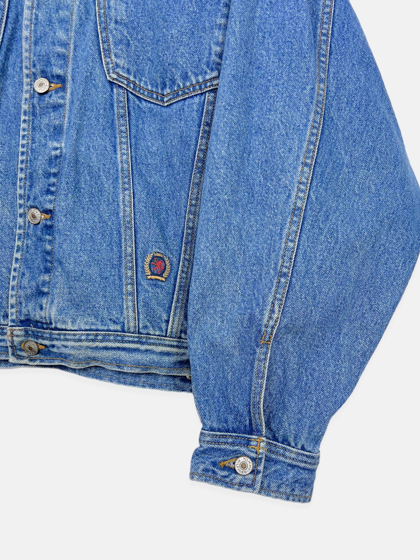 90's Tommy Hilfiger Embroidered Denim Jacket Size L