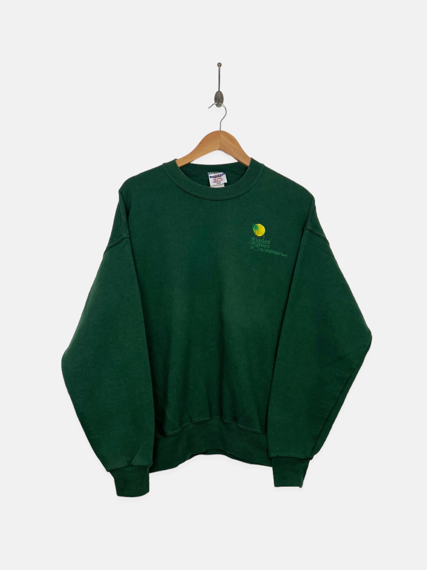 90's Shades Of Green Walt Disney World Embroidered Vintage Sweatshirt Size M-L