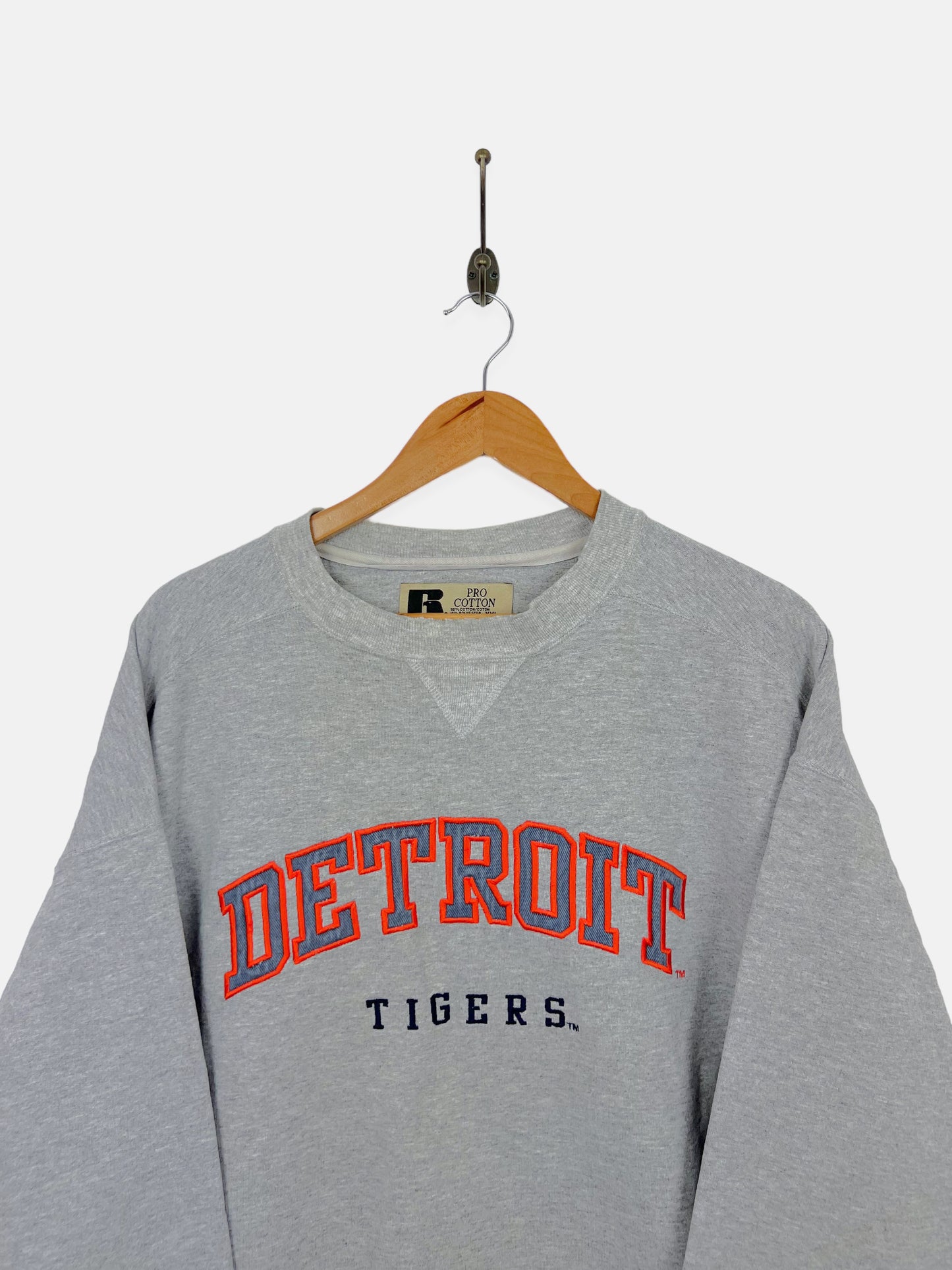 90's Detroit Tigers MLB Embroidered Vintage Sweatshirt Size 2-3XL