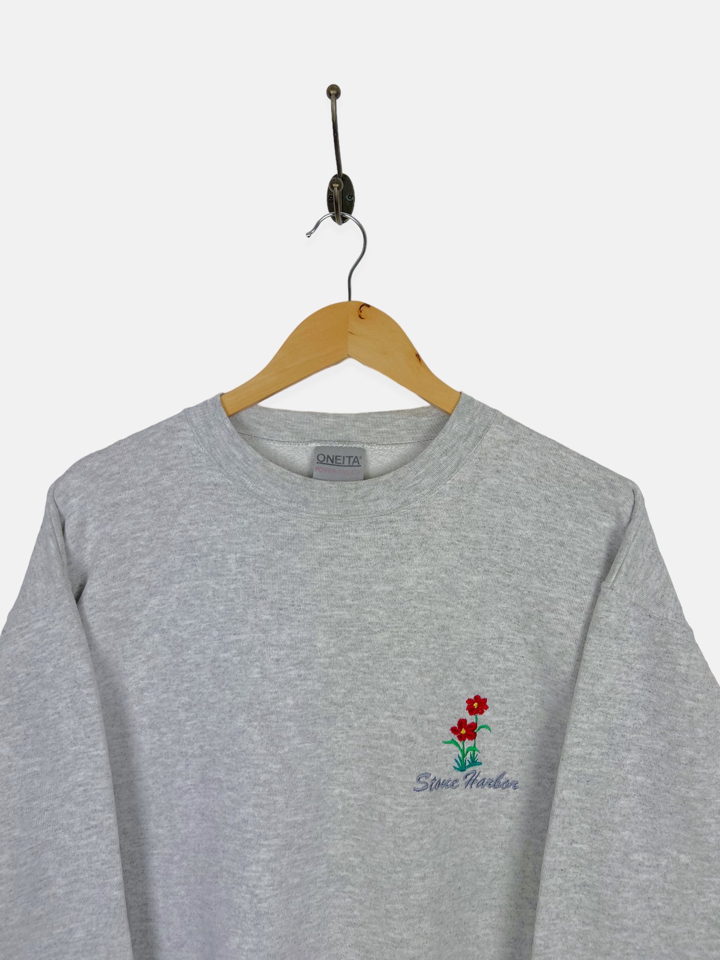 90's Stone Harbor USA Made Embroidered Vintage Sweatshirt Size L-XL