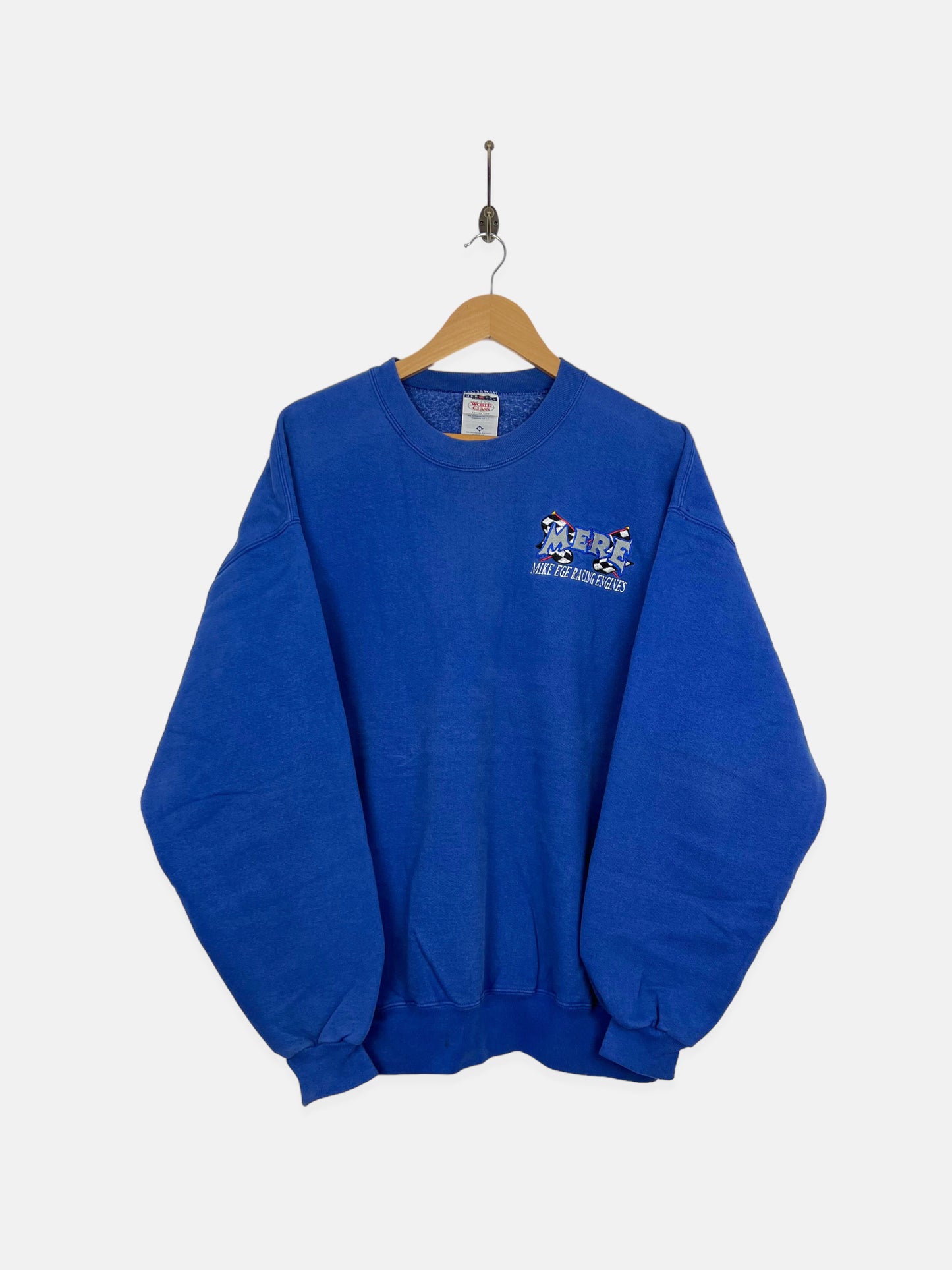 90's Mike Ege Racing Engines USA Made Embroidered Vintage Sweatshirt Size XL-2XL