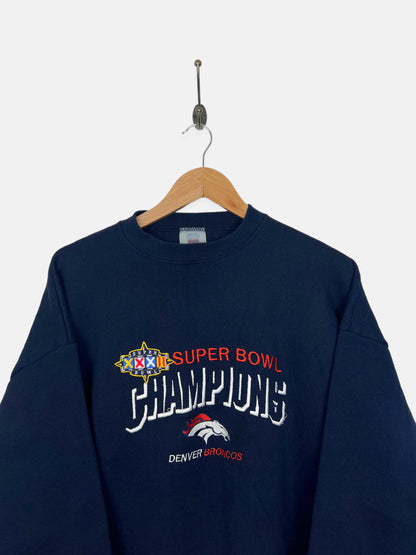 90's Denver Broncos NFL USA Made Embroidered Vintage Sweatshirt Size XL-2XL