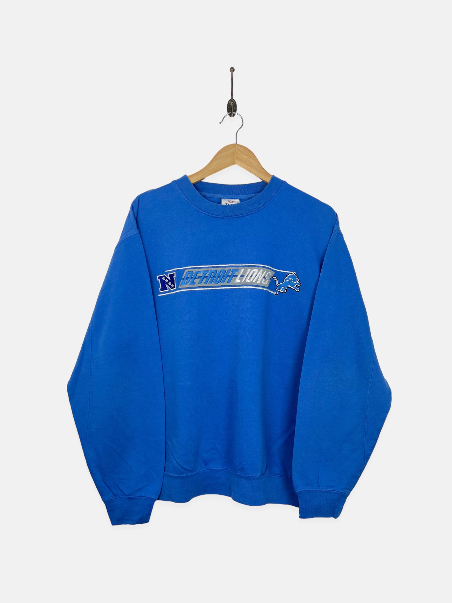 90's Detroit Lions NFL Embroidered Vintage Sweatshirt Size M-L
