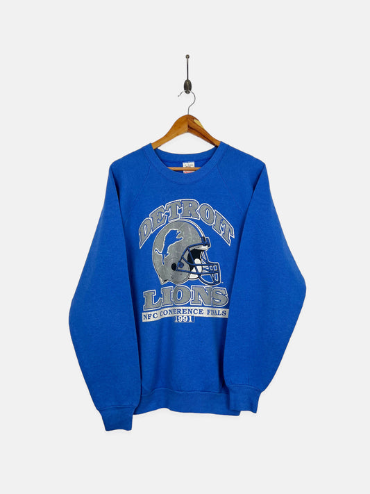 1991 Detroit Lions NFL USA Made Vintage Sweatshirt Size M-L