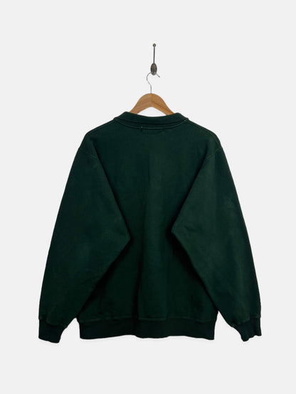 90's Cavendish Canada Made Embroidered Vintage Collared Sweatshirt Size M-L