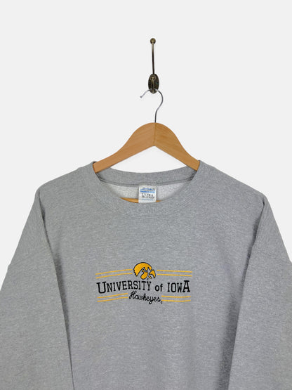 90's Iowa University Hawkeyes Embroidered Vintage Sweatshirt Size M-L