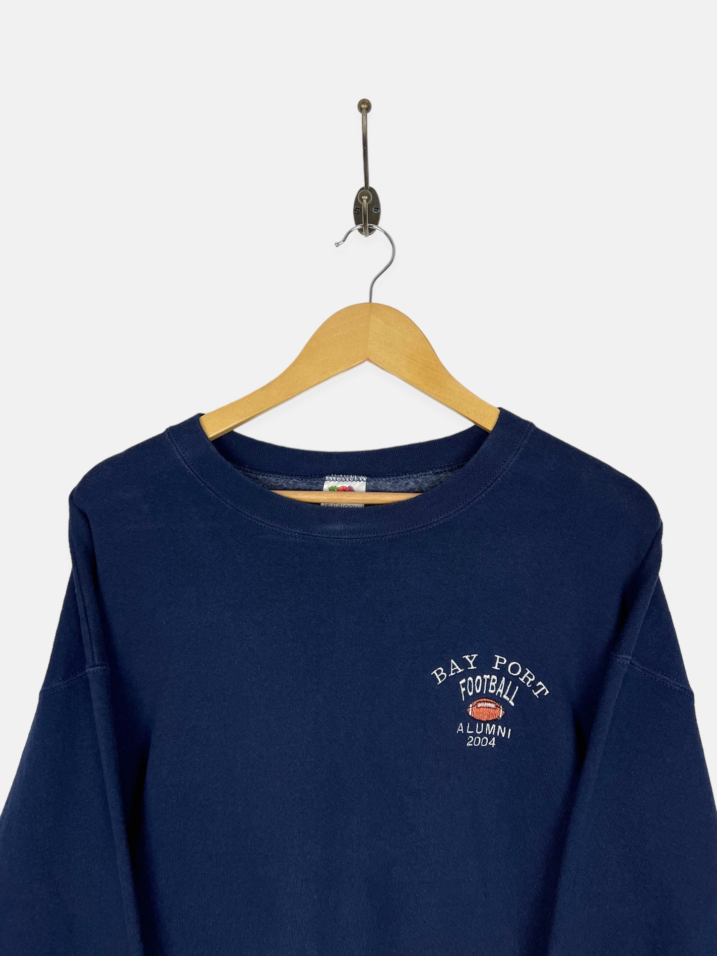 Bay Port Football Alumni Embroidered Vintage Sweatshirt Size XL