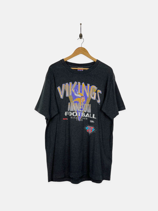 1994 Minnesota Vikings NFL USA Made Vintage T-Shirt Size XL