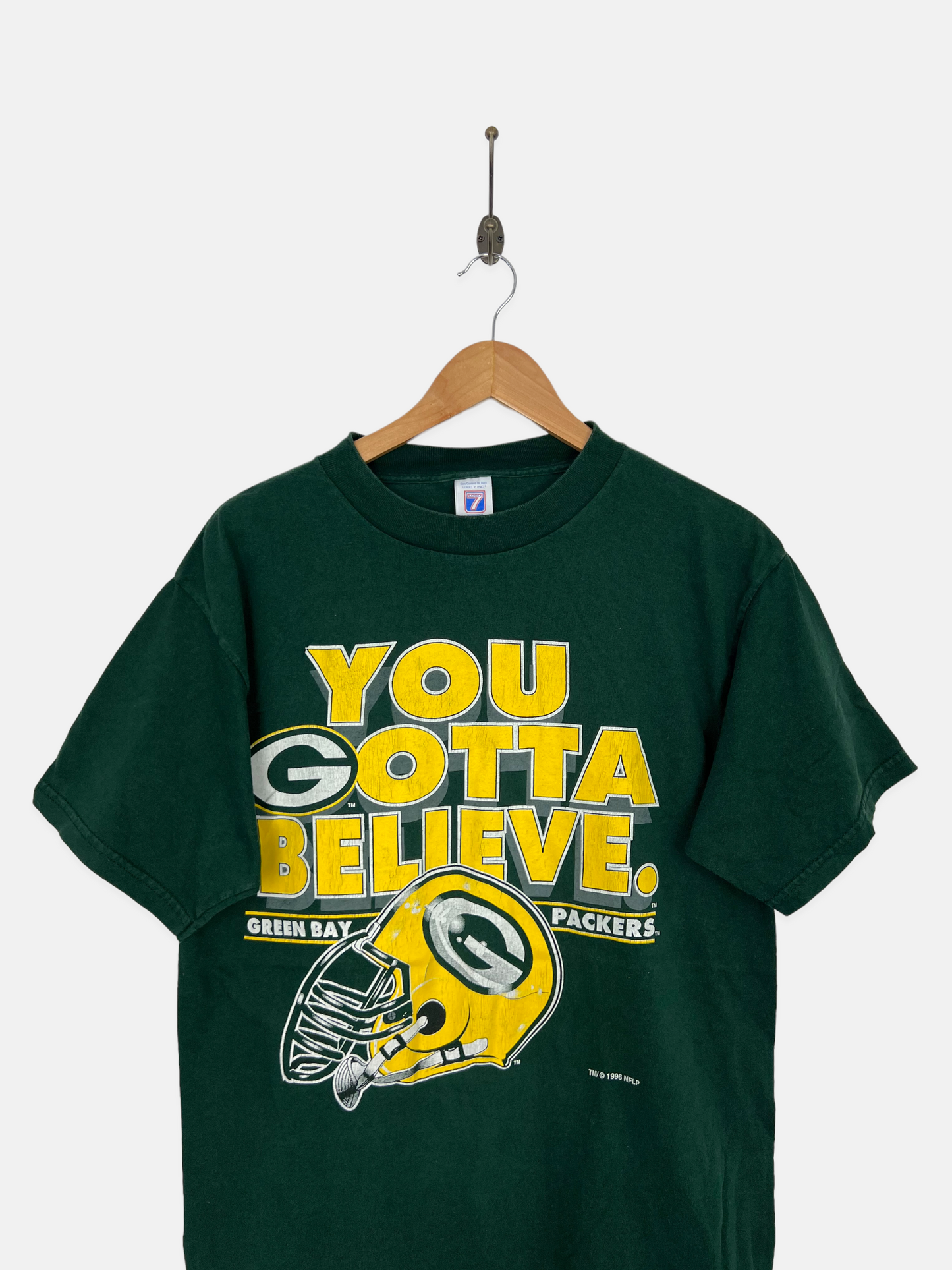 1996 Green Bay Packers NFL USA Made Vintage T-Shirt Size 12
