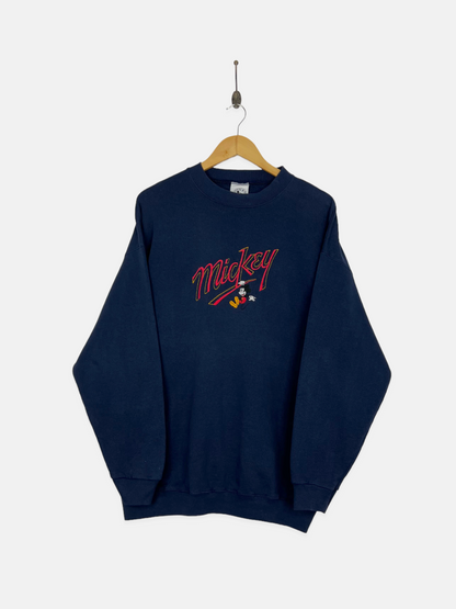 90's Disney Mickey USA Made Embroidered Vintage Sweatshirt Size M-L