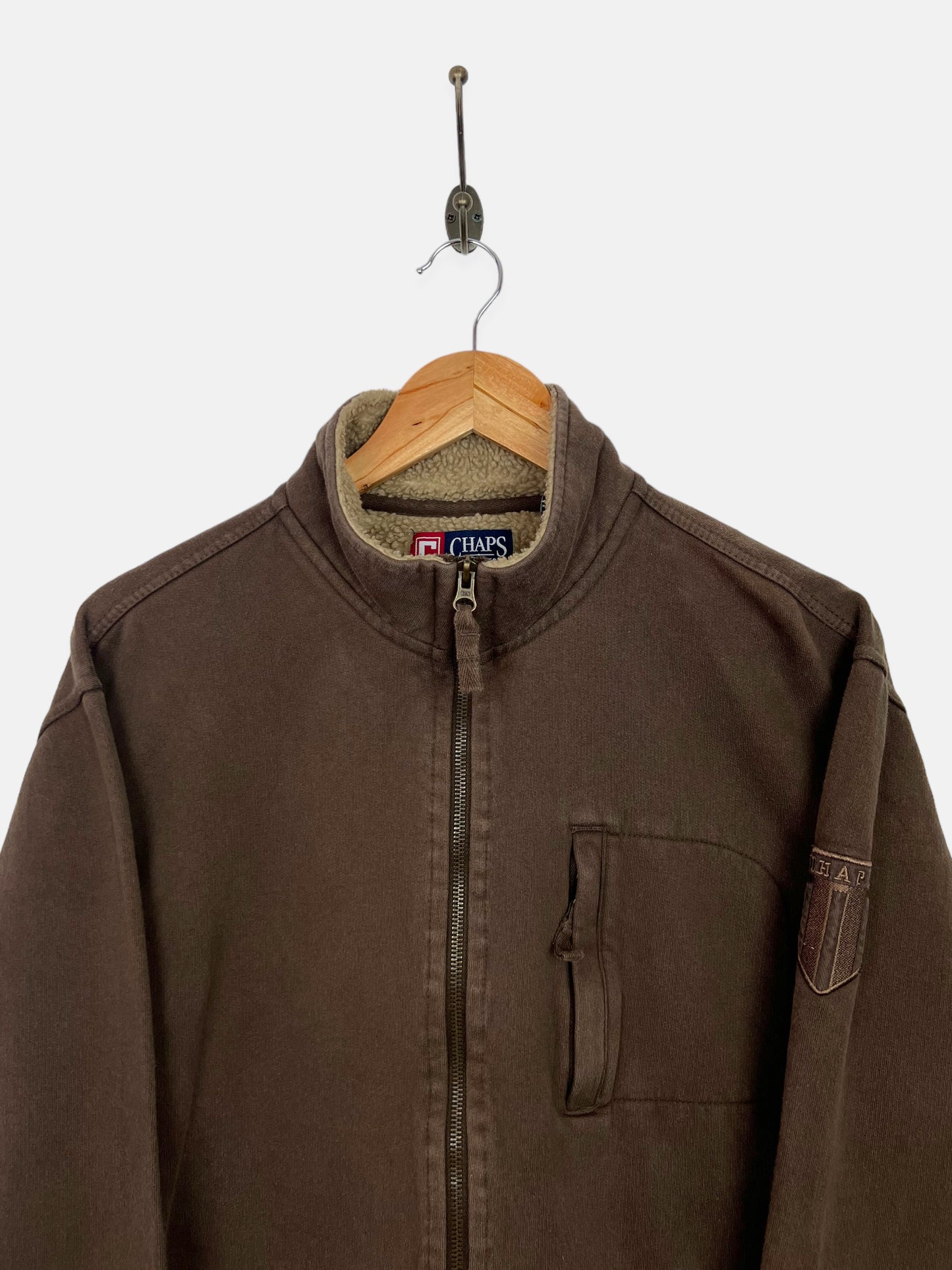 90's Chaps Embroidered Vintage Zip-Up Sweatshirt/Jacket Size M
