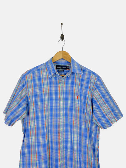 90's Ralph Lauren Embroidered Vintage Short Sleeve Button-Up Shirt Size M