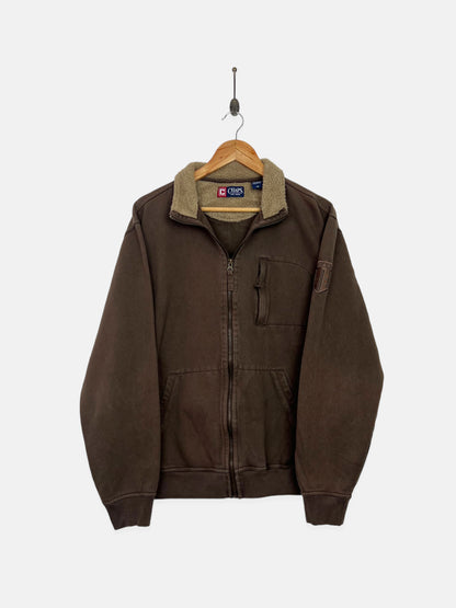 90's Chaps Embroidered Vintage Zip-Up Sweatshirt/Jacket Size M