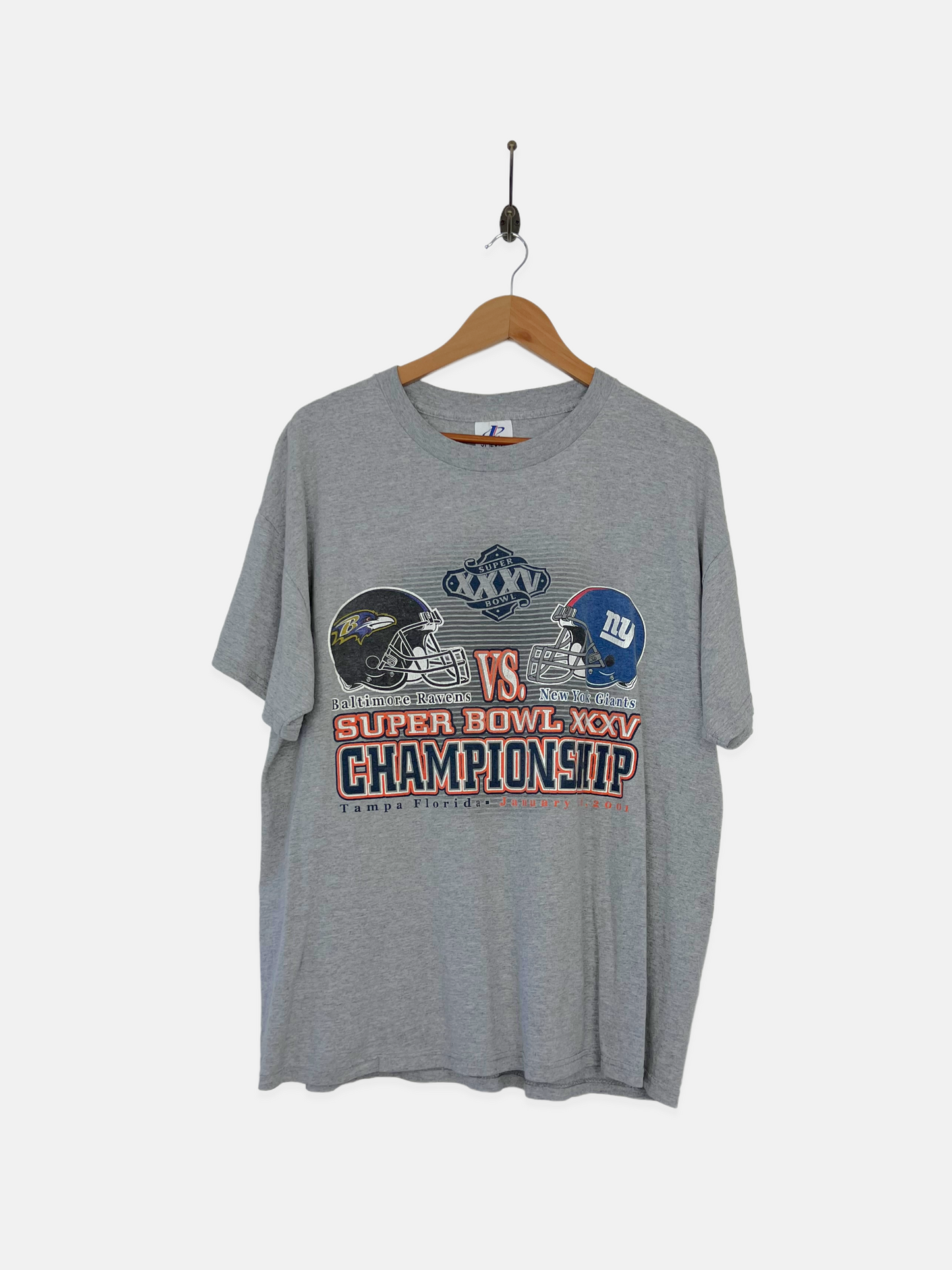 Ravens vs Giants NFL Superbowl Vintage T-Shirt Size M-L
