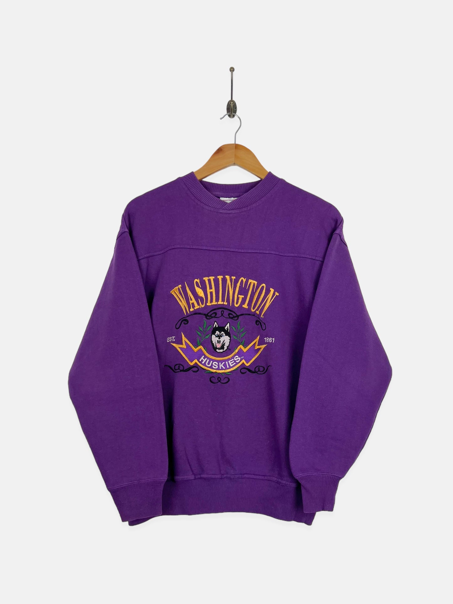 90's Washington Huskies Embroidered Vintage Sweatshirt Size 12
